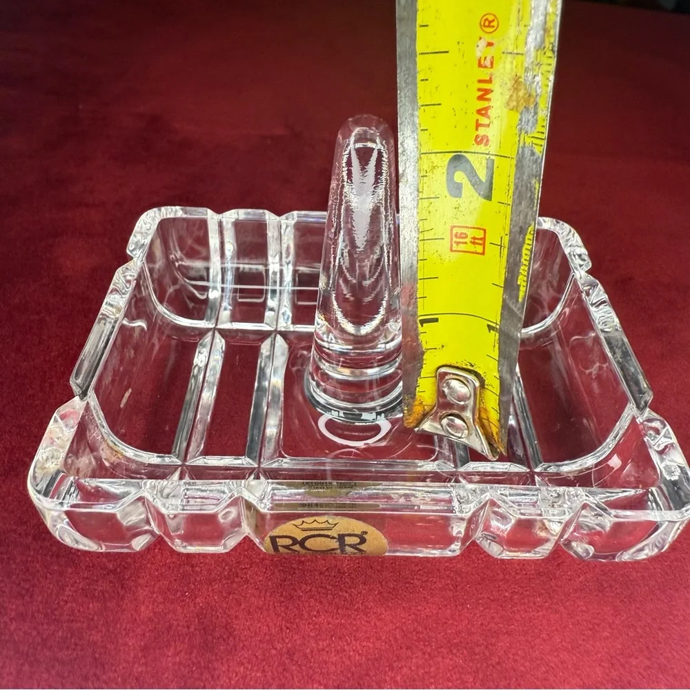 Elegant RCR Clear Royal Crystal Rock Ring Holder from Italy - Picture 7 of 8